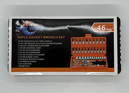 Набор инструментов Wrench Socket Set New Tools 46 предметов в