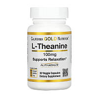 California Gold Nutrition L-Theanine 100 mg (30 veg caps)