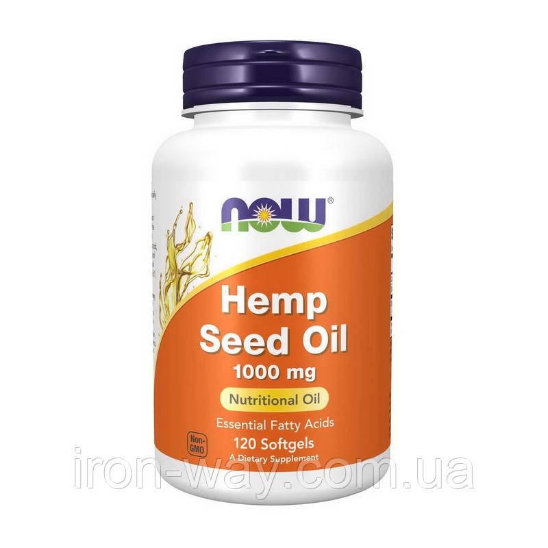 NOW Hemp Seed Oil 1000 mg (120 softgels), фото 1