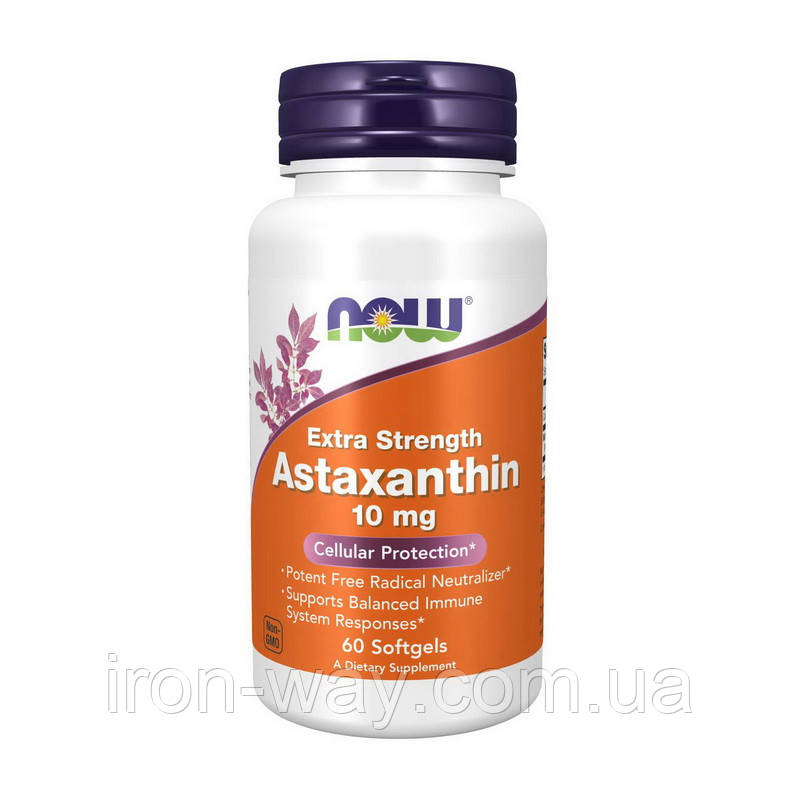 NOW Astaxanthin 10 mg Extra Strength (60 softgels)