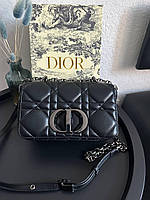 Мини сумка Dior Caro со строчкой Macrocannage