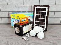 Солнечная станция / Фонарь-светильник аккумуляторный с PowerBank + 3 лампочки JA-2009