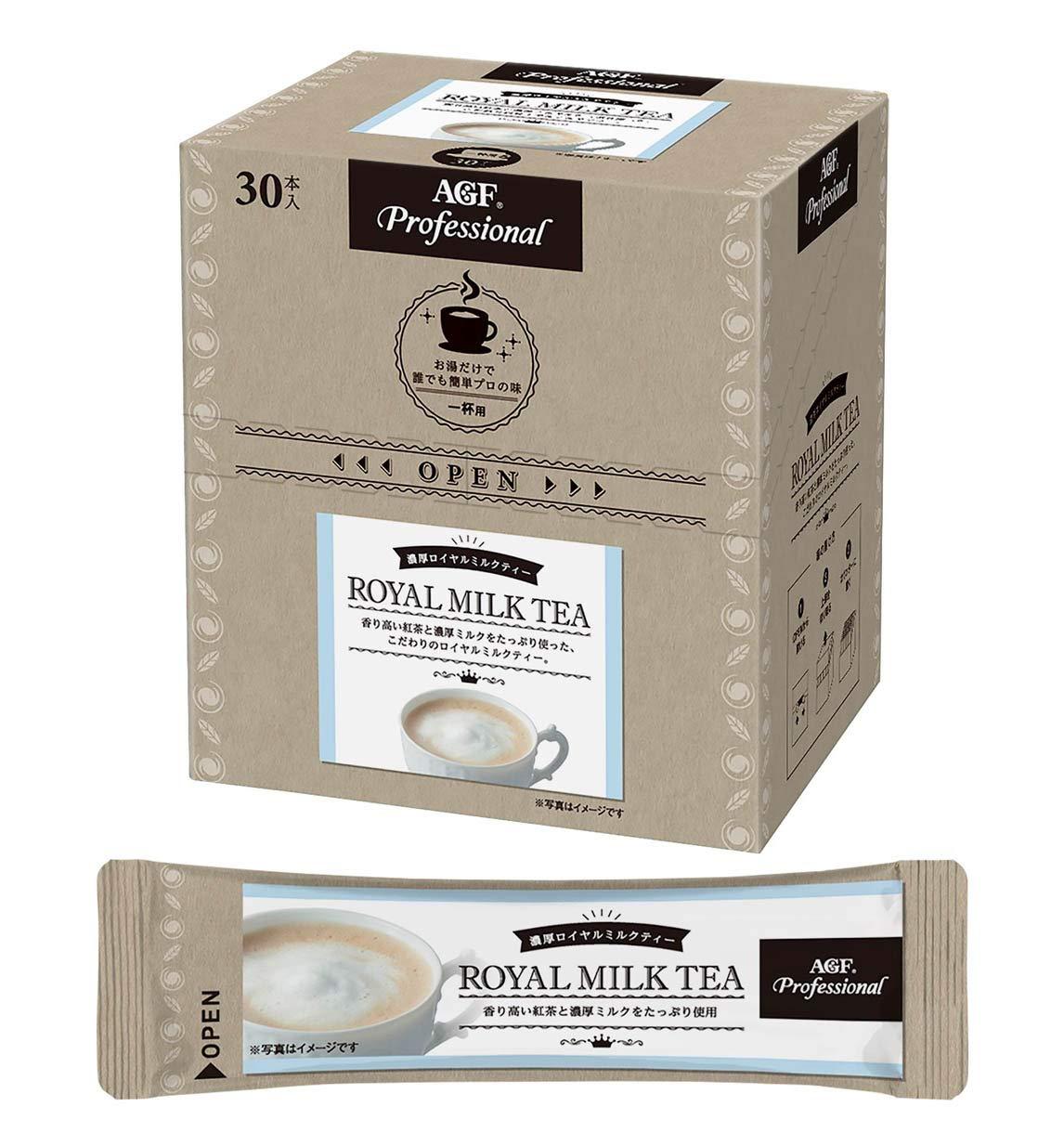 Ajinomoto AGF Professional Rich Royal Milk Tea Насичений Чорний чай з молоком і цукром, стіки 10 г х 30 шт