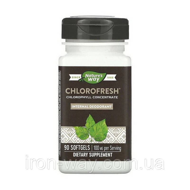 Nature's Way Chlorofresh Chlorophyll Concentrate (90 softgels), фото 1