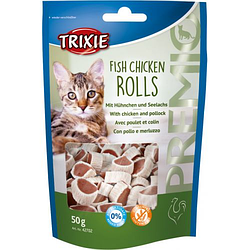 Ласощі для котів Trixie (Тріксі) Trixie Premio Rolls роли з куркою та сайдой 50 г