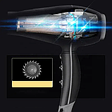 Фен для волосся професійний салонний LS-081 синьо-бірюзовий 2400Вт, фото 6