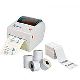 UKRMARK D1181CW, USB, сірий, шир.30-118 мм, 203dpi, настільний термопринтер етикеток, QR та штрих-кодів, фото 3