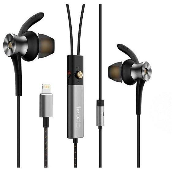 Наушники Xiaomi 1MORE Dual Driver ANC Lightning In-Ear Навушники сірого кольору