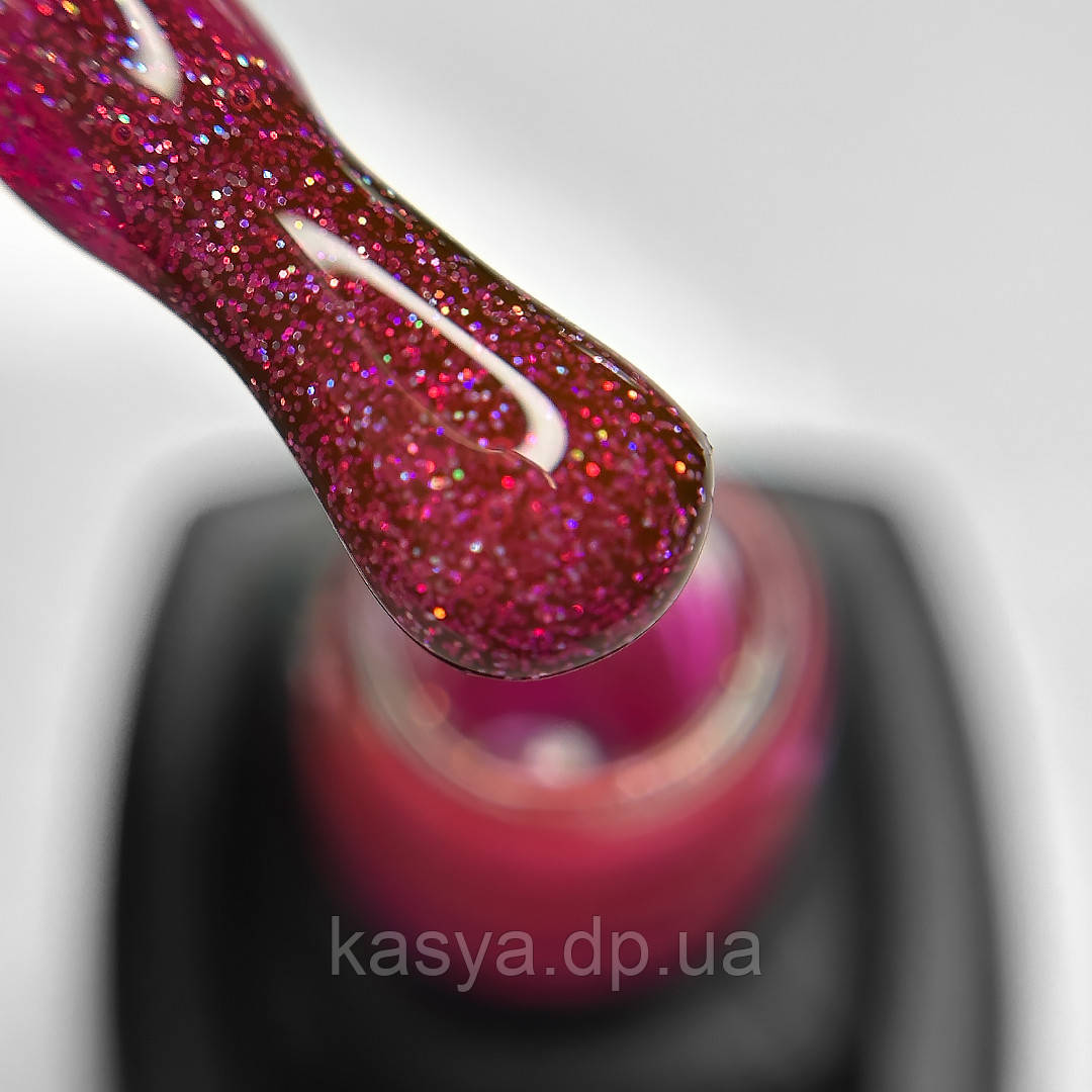 Гель лак MOON FULL Opal Color Gel Polish № 506 ,бліда фуксія із різнокольоровим шиммером 8 мл