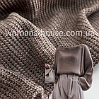 Трикотаж ангора вязка 350 г/м2 ширина 150 см Сірий Білий Коричневий, фото 2