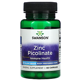 Zinc Picolinate 22 мг Swanson 60 капсул