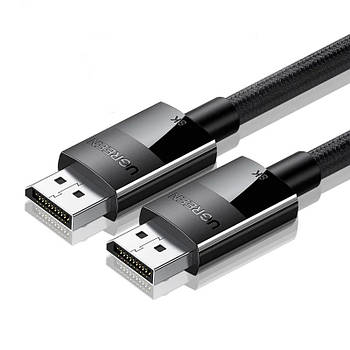 Кабель DisplayPort v1.4 UGREEN Male to Male Braided Cable 8K/60Hz 4K/144Hz HDR 1м (чорний) DP114