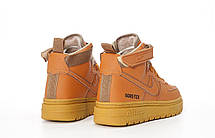 Зимові Чоловічі Кросівки Nike Air Force 1 Luxe GoreTex Winter Orange / Найк Аїр Форс 1 Люкс Гор Текс Помаранчеві, фото 4