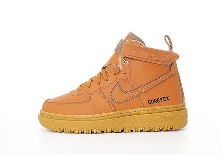 Зимові Чоловічі Кросівки Nike Air Force 1 Luxe GoreTex Winter Orange / Найк Аїр Форс 1 Люкс Гор Текс Помаранчеві, фото 1