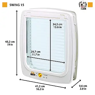 Дверцята для собак і котів SWING 15 Ferplast 41.2 x 9.6 x h 48.2 cm, фото 3
