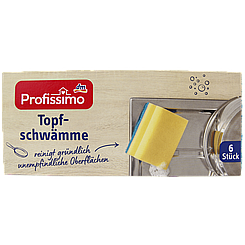 Губки для миття посуду жовті Профіссімо Profissimo topfreinger 6szt 12шт/ящ (Код: 00-00010841)