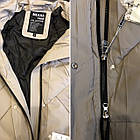 Жіночий пуховик світлий р.50-56 Meajiateer зимова куртка з капюшоном, фото 6