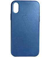 Чехол Leather Case iPhone X / XS Midnight Blue (8)