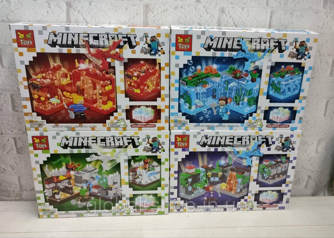 Ігровий Конструктор "Minecraft Toys", майнкрафт (NO.GT-124) 4 різновиди