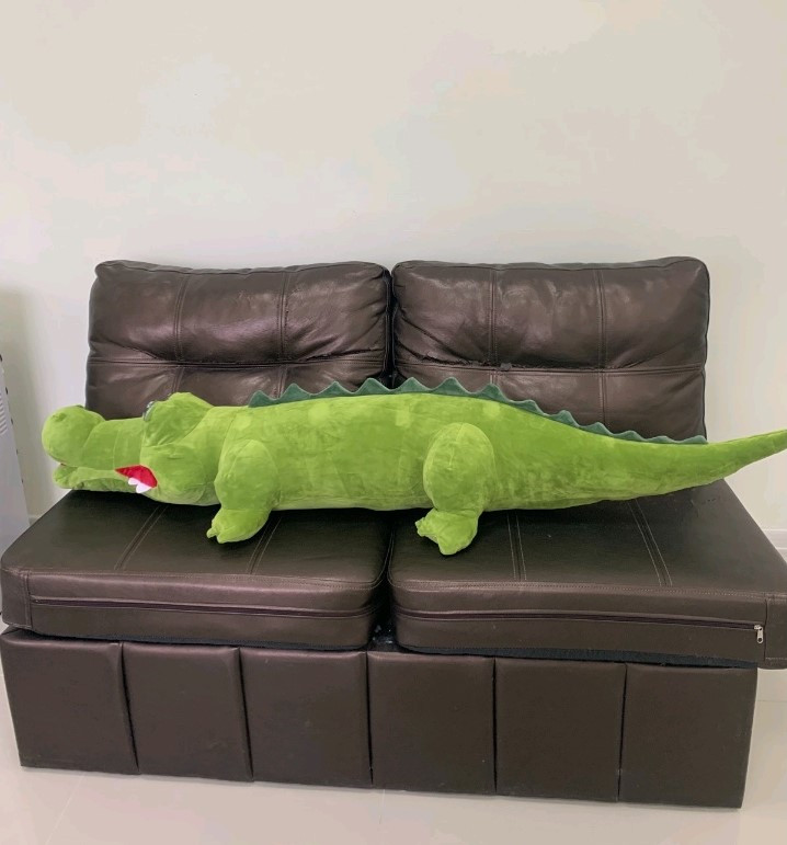 Идеальний подарунок на зимові  свята подушка-игрушка Крокодил Дракон антистрес  20940 Sofi-soft 160см  зелений