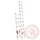 Драбина алюмінієва телескопічна 10 ступ. 3,20 м INTERTOOL LT-3032, фото 2