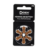 Батарейки для слухових апаратів Widex 312 (6 шт)