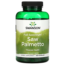 Full Spectrum Saw Palmetto Prostate 540 мг Swanson 250 капсул