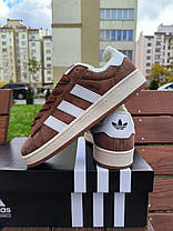 Жіночі Зимові Кросівки Adidas Campus 00s Winter Brown White / Адідас Кампус 00 Коричневі з Білим (Хутро), фото 3