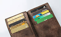 Мужской кожаный кошелек "Spazioso" 20 отделений для карт высокое качество