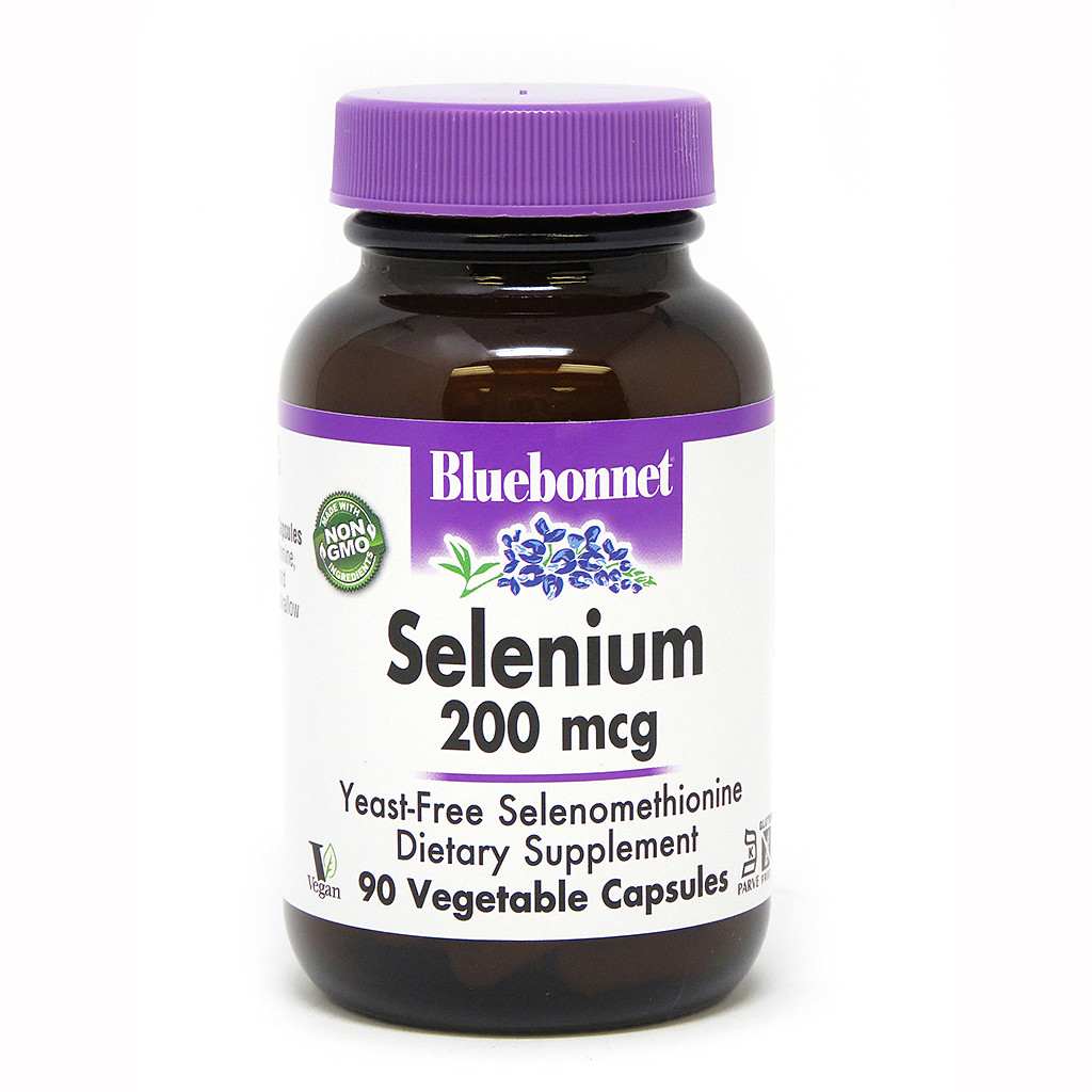 Вітаміни та мінерали Bluebonnet Nutrition Selenium 200 mcg, 90 вегакапсул EXP