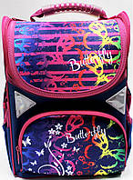 Шкільний ортопедичний рюкзак для дівчинки "Butterfly" 3 відділення світловідбивачі, каркасний