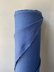 Синя натуральна лляна тканина, колір 131/369