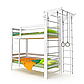 Двоярусне спортивне ліжко (babyson 10) 80x190 см, Ліжко дитяче для підлітка Shopik, фото 4