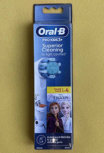 Насадки для електричної зубної щітки Oral-B PRO KIDS 3+ Frozen extra soft 4 шт
