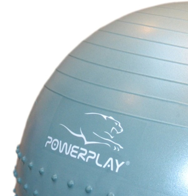 М'яч для фітнесу (фітбол) напівмасажний PowerPlay 4003 Ø65 cm Gymball Зелений + помпа EXP - фото 4 - id-p1908874046