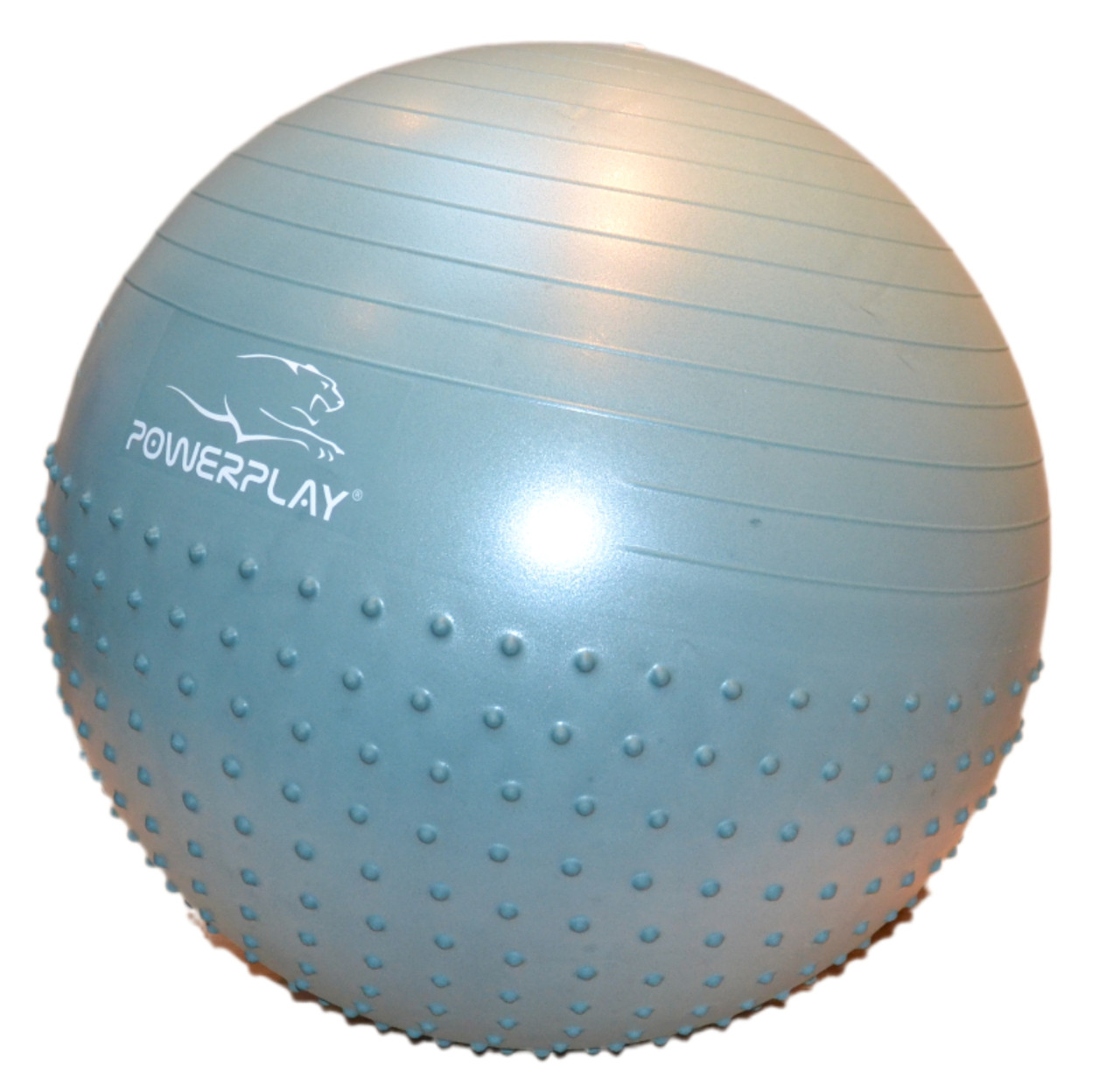 М'яч для фітнесу (фітбол) напівмасажний PowerPlay 4003 Ø65 cm Gymball Зелений + помпа EXP - фото 8 - id-p1908874046