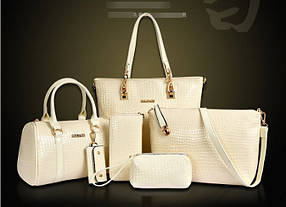 Мега набір 2Сумки+Клатч+гаманець +ключниця+ косметичка. Відмінний подарунок