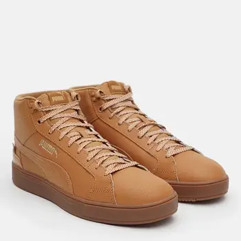 Оригінальні чоловічі кеди високі Puma Serve Pro Mid Ptx 44 28.5 см Desert Tan Team Gold