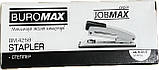Степлер металевий JOBMAX 20 арк. (скоби №24; 26) 112х44х34 мм 4258, фото 4