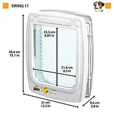 Дверцята міжкімнатні для собак і котів Swing 11 Ferplast 31 x 9.6 x h 38.4 cm, фото 4