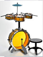 Детская барабанная установка jazz drum 4008E - 4 барабана, тарелка , стульчик