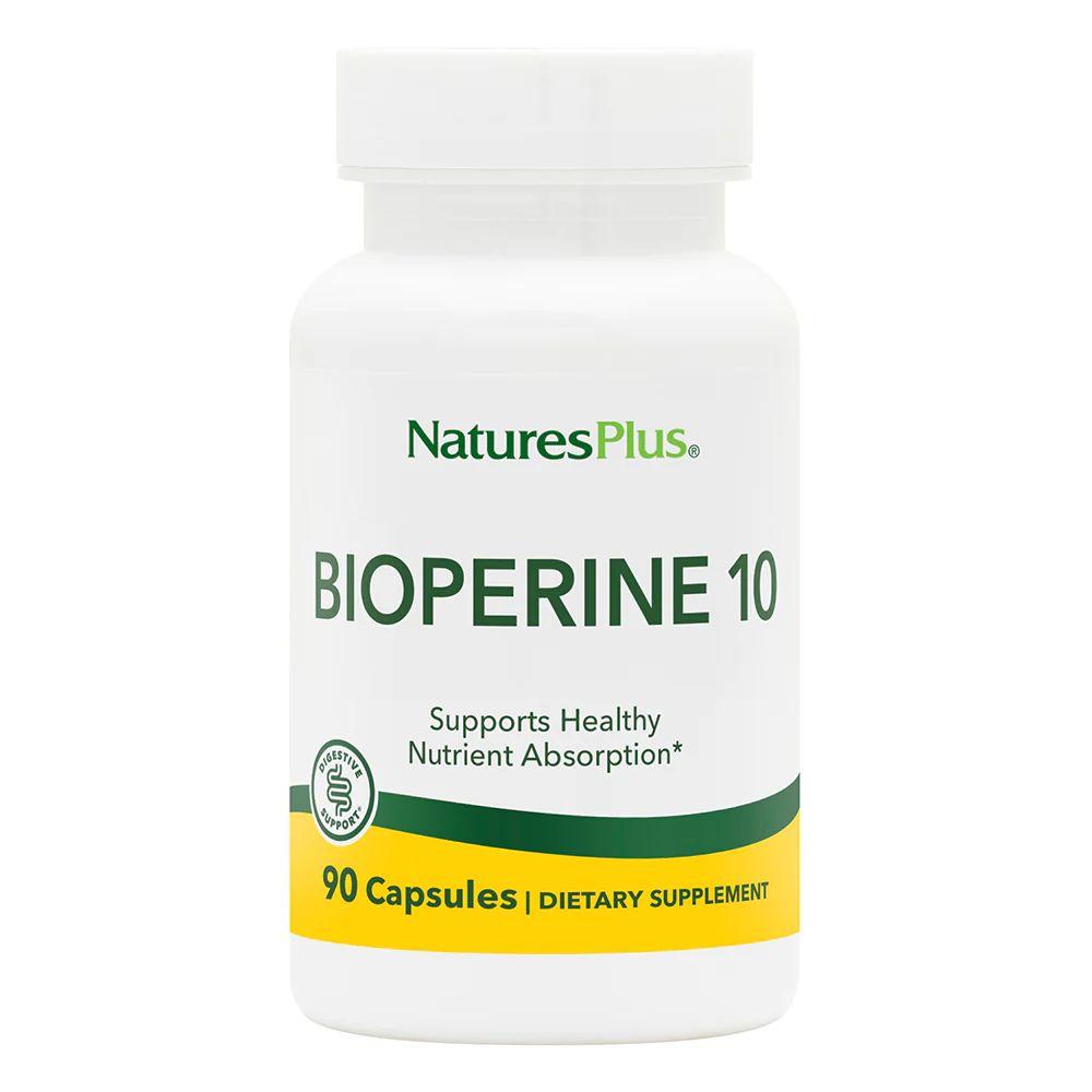 Натуральна добавка Natures Plus Bioperine 10 mg, 90 капсул EXP