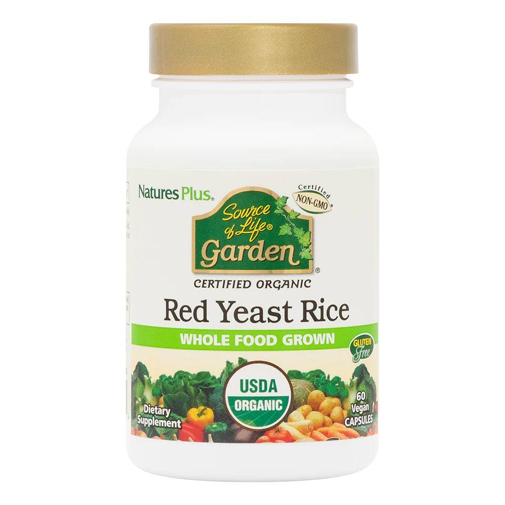 Натуральна добавка Natures Plus Source of Life Garden Red Yeast Rice, 60 вегакапсул EXP