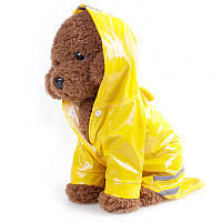 Желтый дождевик для собаки RESTEQ, размер XL. Непромокаемый дождевик желтого цвета для собак. Дождевик для VCT