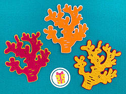 "Коралові рифи, дерева", іграшки з фетру на липучках до розвивального килимка Wonderwall® "Море", 3 елементи