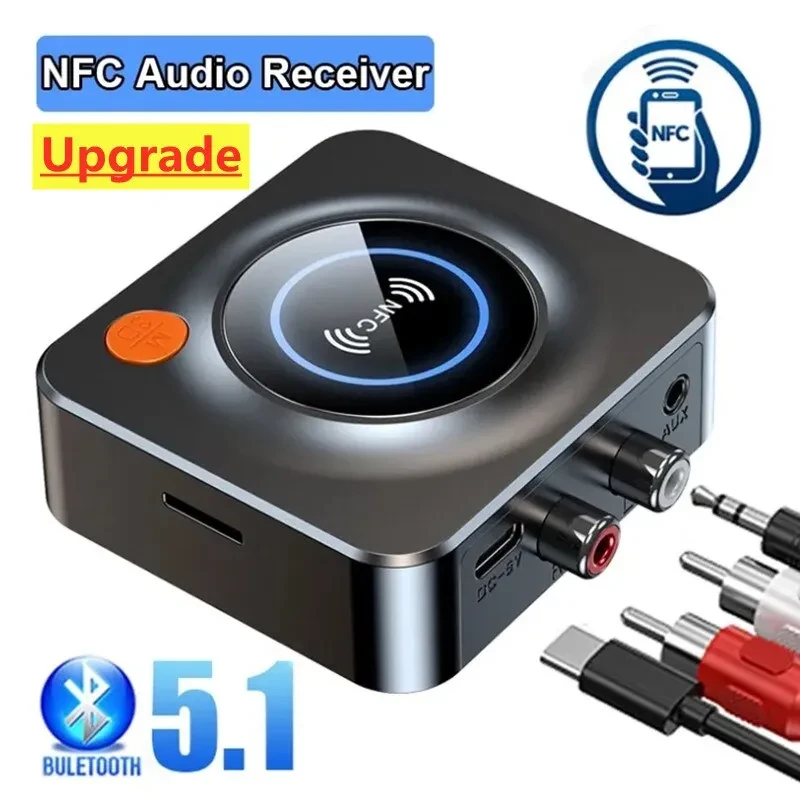 NFC Bluetooth-адаптер 5.1 C52 аудіоприймач стереоресивер Stereo Music Wireless Bluetooth Receiver TF Card