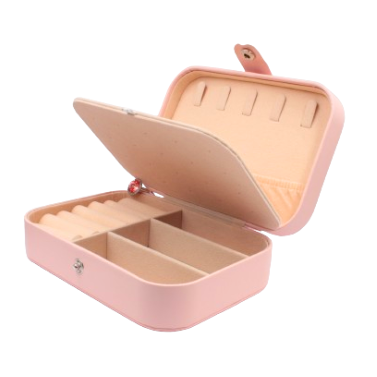 Скринька, Шкатулка для зберігання прикрас, органайзер для біжутерії, скринька органайзер (рожева) В003, фото 1