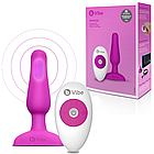 Анальна пробка з вібрацією рожева "Novice Plug Fuchsia" b-Vibe