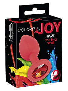 Анальна пробка - Colorful Joy Jewel Red Plug Small