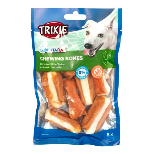 Ласощі для собак Trixie (Тріксі) Denta Fun кісточка для чищення зубів 5 см, 8 шт